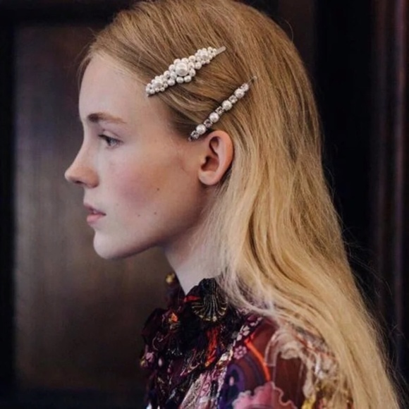 Vintage Cluster Pearl 2-Piece Hair Clip Pin Set - Picture 3 of 8